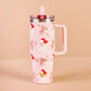 Holly Jolly Santa 40 oz Lifestyle Flip Straw Tumbler