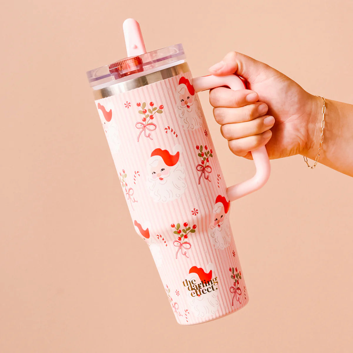 Holly Jolly Santa 40 oz Lifestyle Flip Straw Tumbler