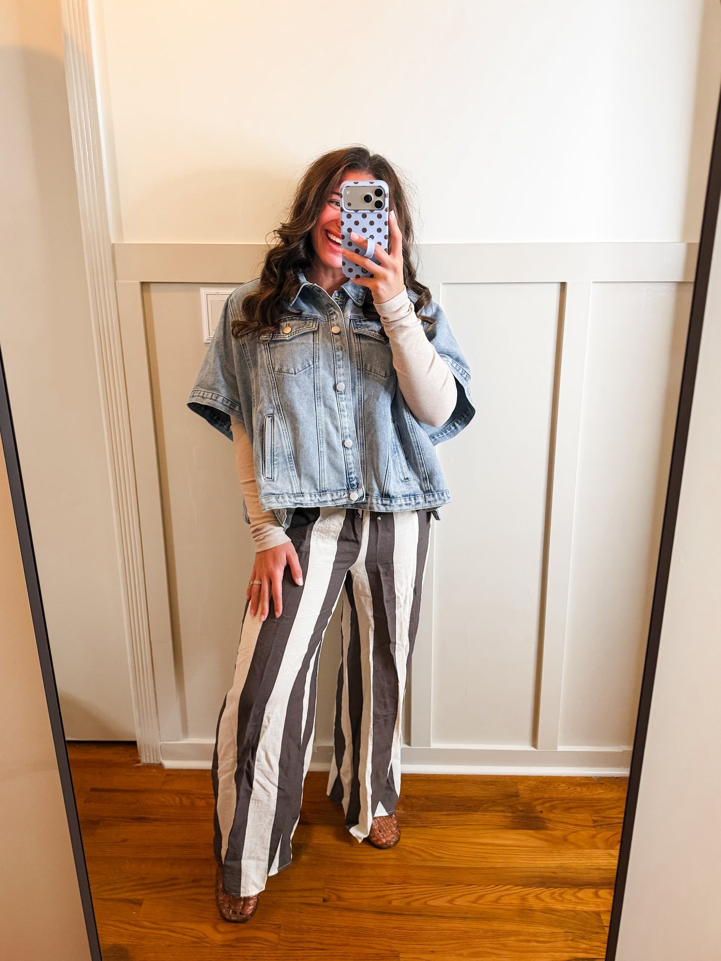 DENIM CAPE JACKET