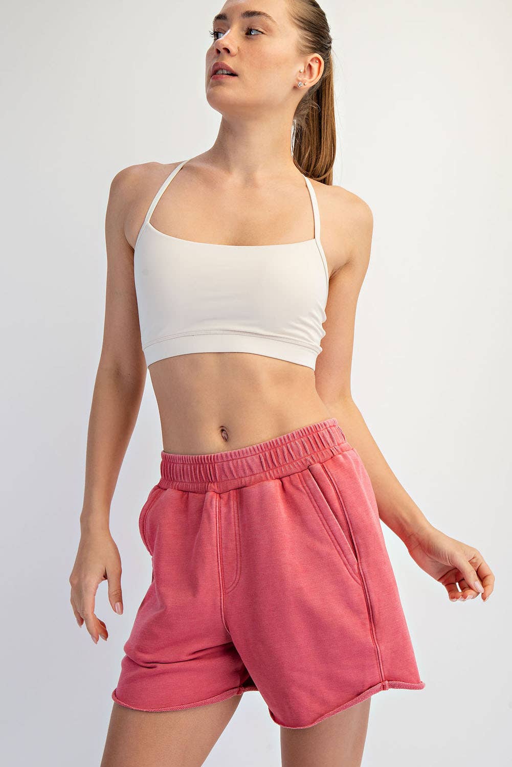 Strawberry Mineral Washed Terry Short