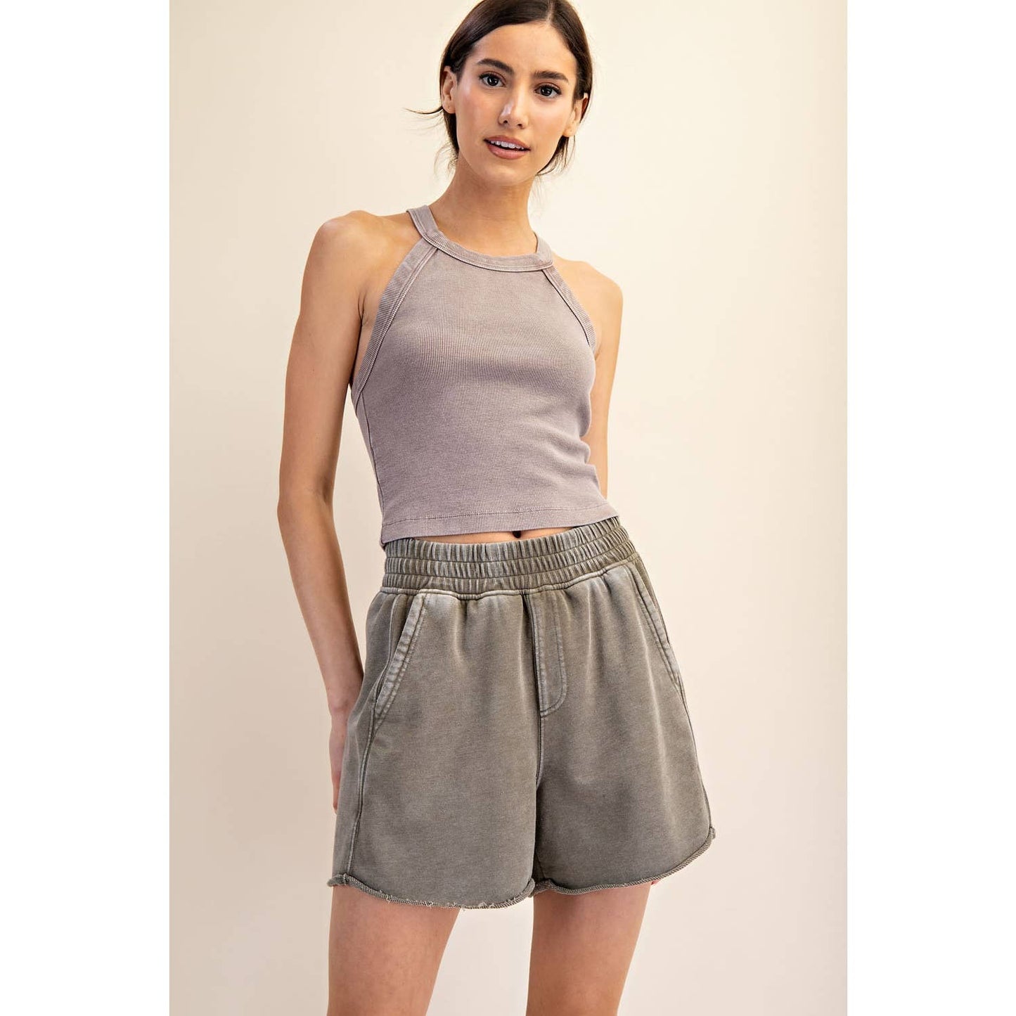 Strawberry Mineral Washed Terry Short